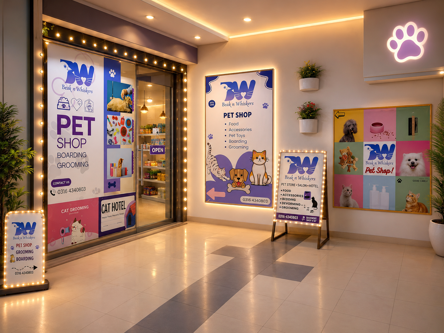 Pet products at Beak n Whiskers